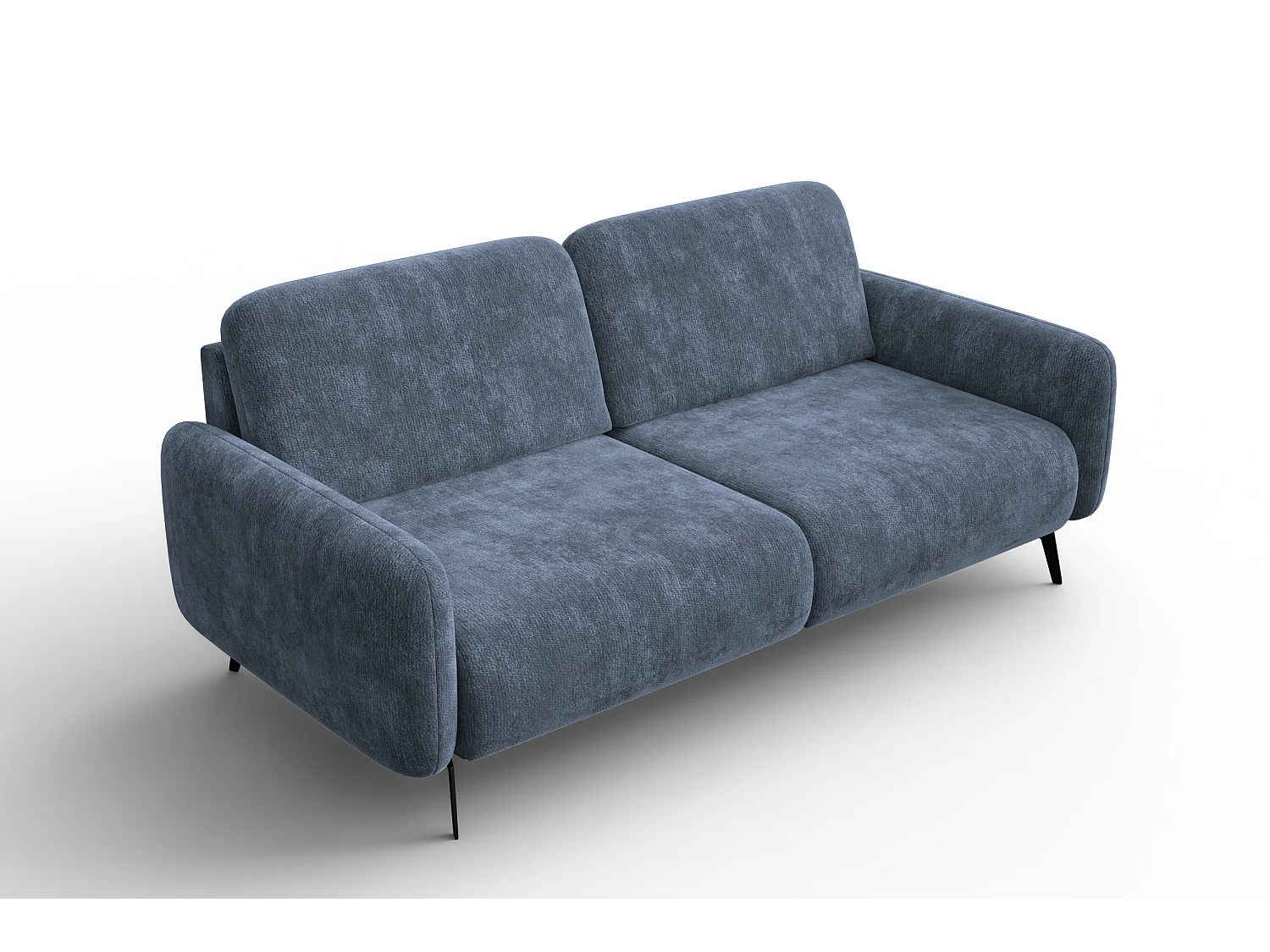 Sofa 3-Sitzer FEBE, marineblauer Chenille-Stoff