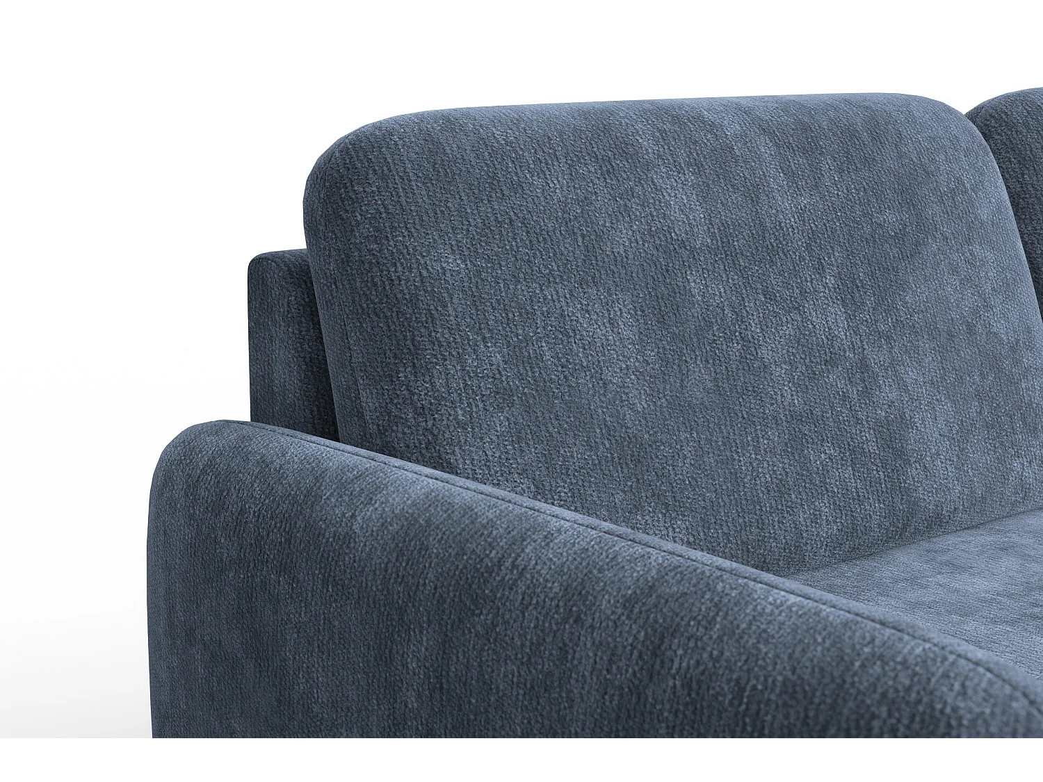 Sofa 3-Sitzer FEBE, marineblauer Chenille-Stoff