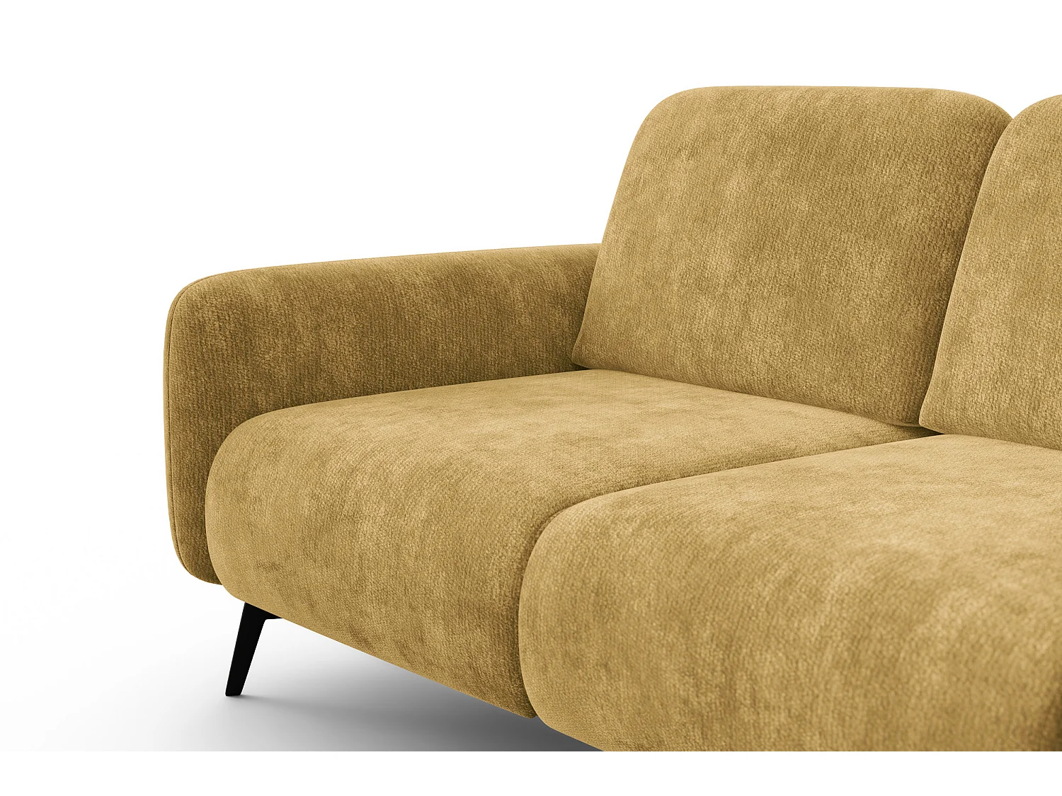 Sofa 2-Sitzer FEBE, safranfarbener Chenille-Stoff