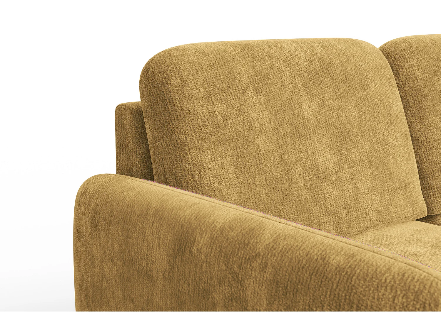Sofa 2-Sitzer FEBE, safranfarbener Chenille-Stoff