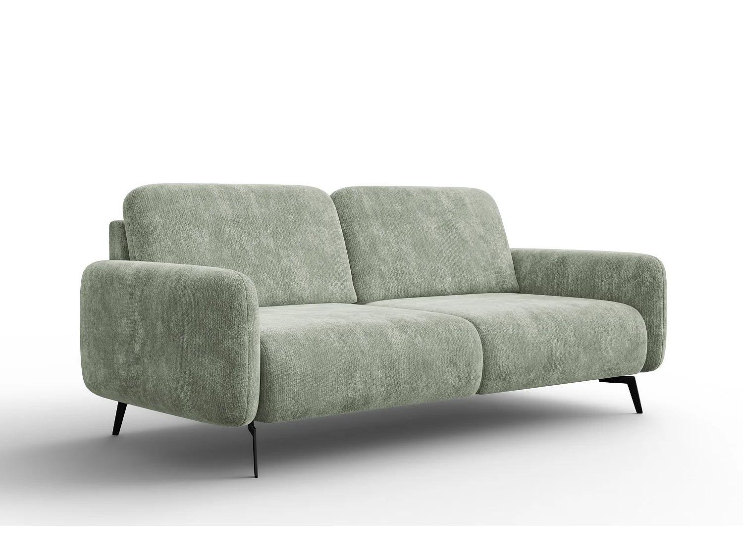 Sofa 3-Sitzer FEBE, hellgrüner Chenille-Stoff
