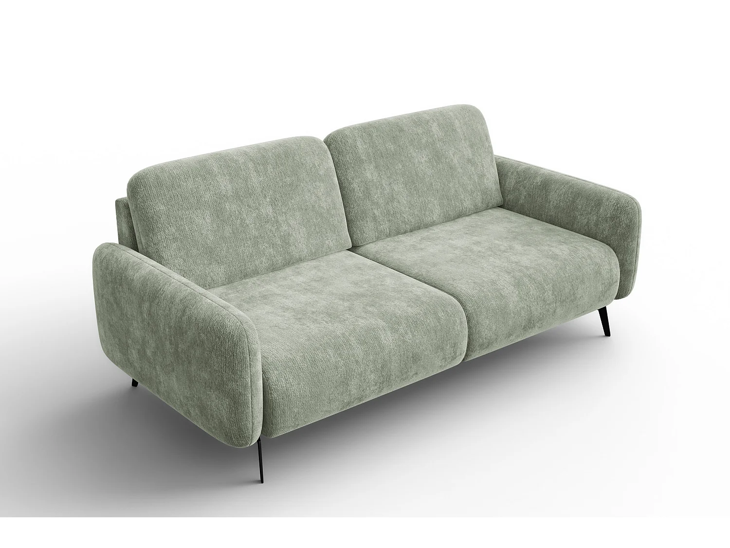 Sofa 3-Sitzer FEBE, hellgrüner Chenille-Stoff