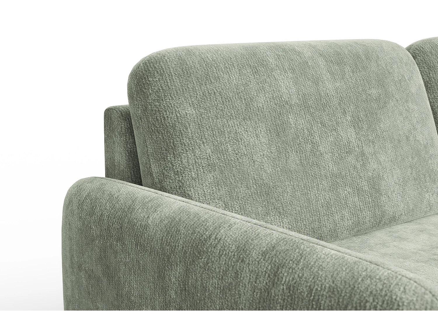 Sofa 3-Sitzer FEBE, hellgrüner Chenille-Stoff