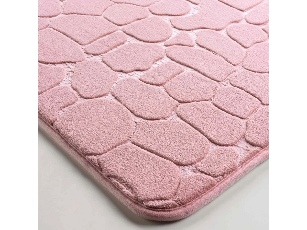 Tapis de Bain "Ricochet" 50x120cm Rose Poudré