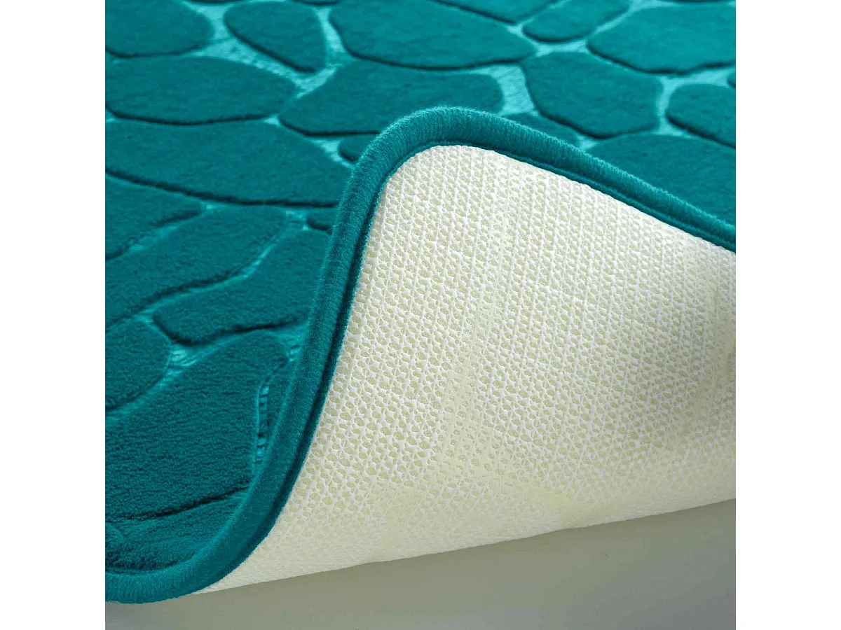 Tapis de Bain "Ricochet" 50x120cm Bleu Émeraude