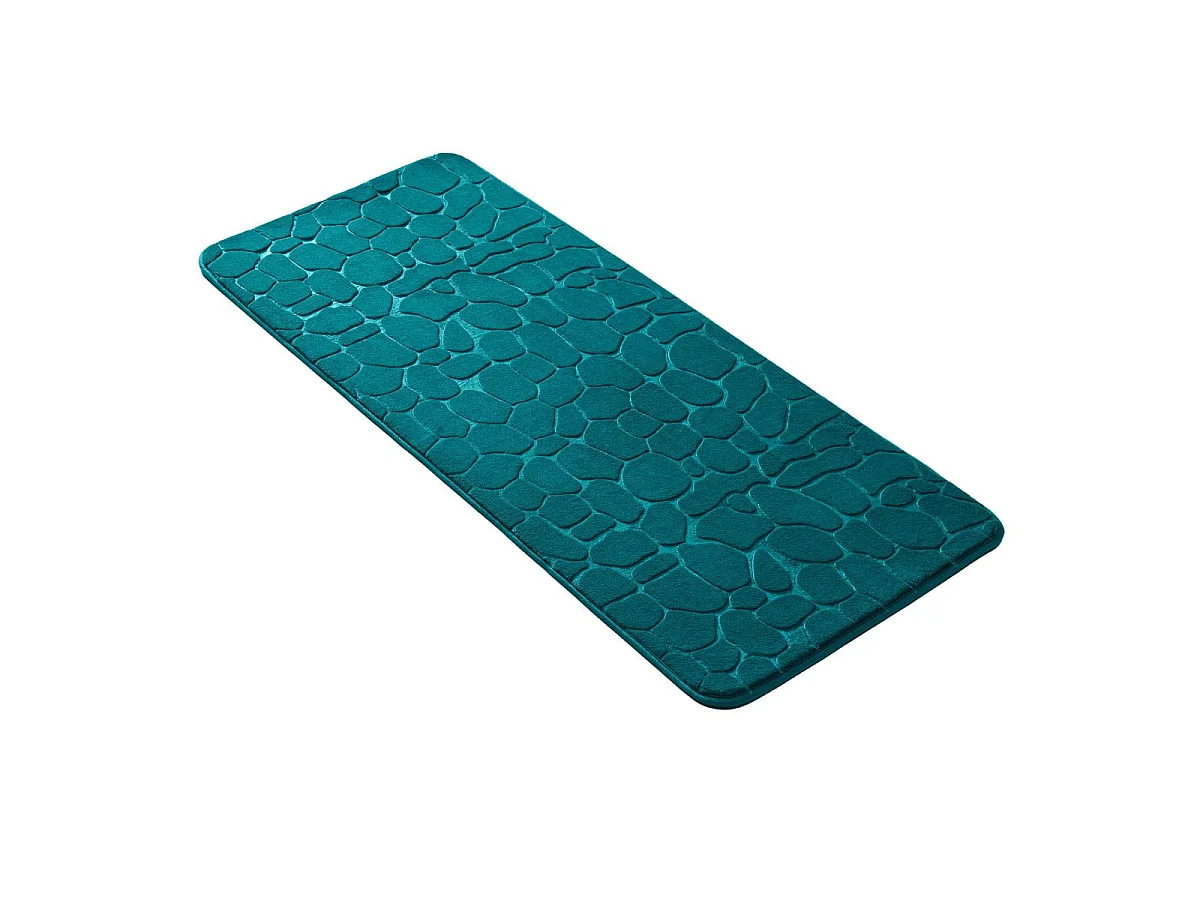 Tapis de Bain "Ricochet" 50x120cm Bleu Émeraude