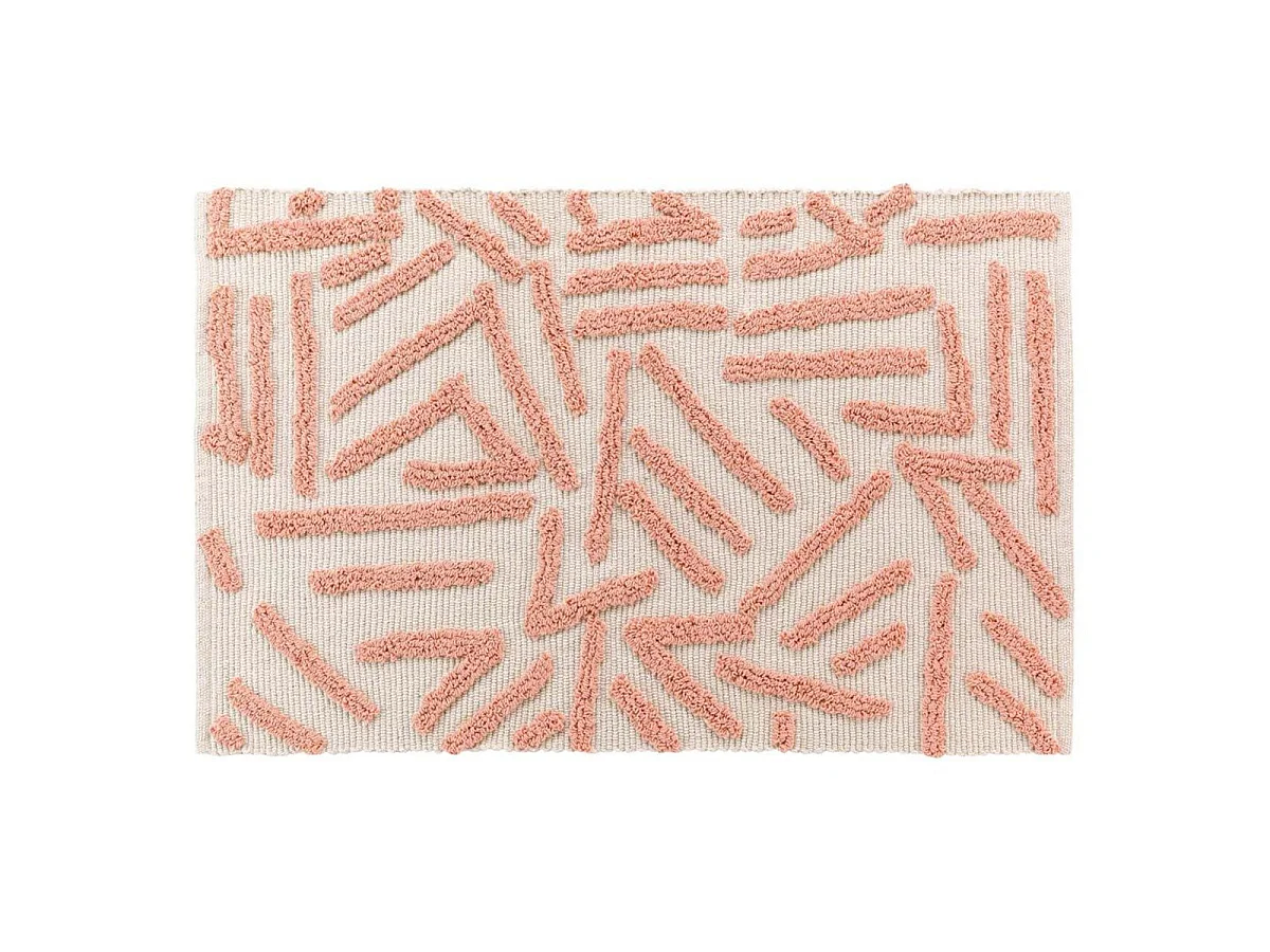 Tapis Déco Tufté "Athena" 60x90cm Rose