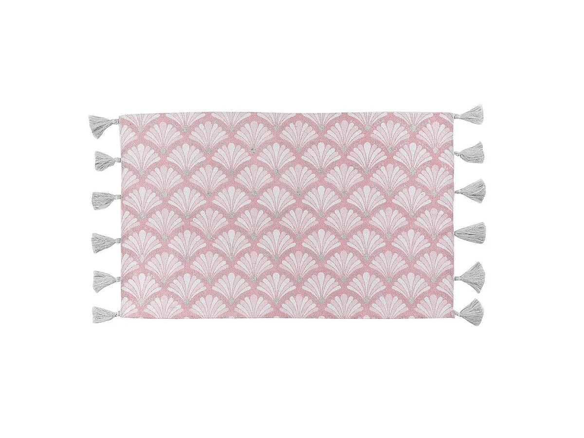 Tapis Déco à Pompons "Art Chic" 50x80cm Rose