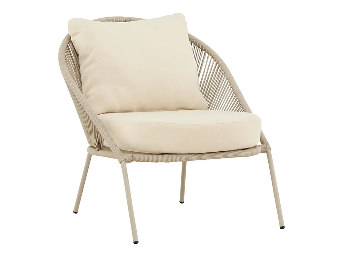 Fauteuil de Jardin Lounge "Lindos" 77cm Beige