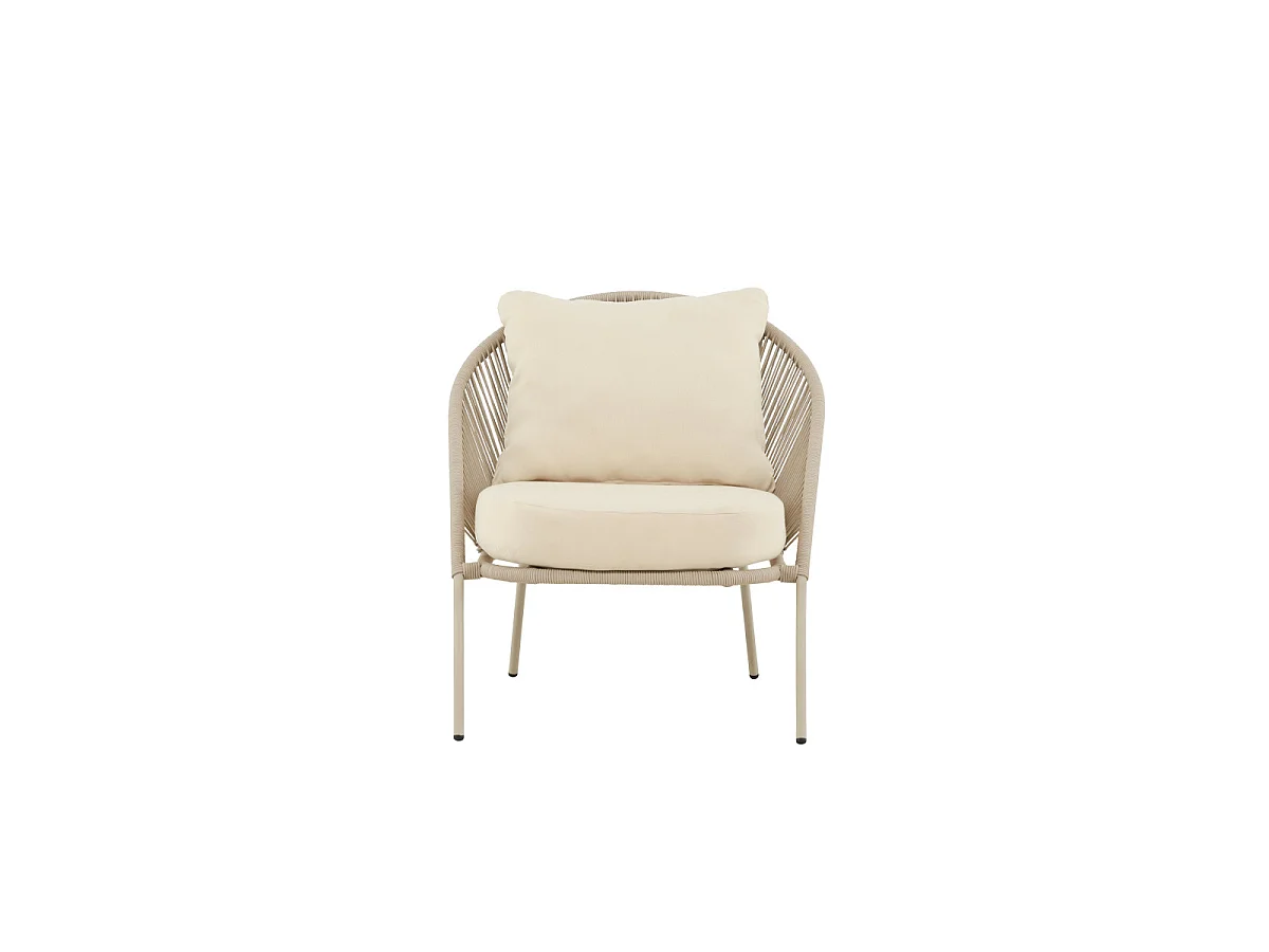 Fauteuil de Jardin Lounge "Lindos" 77cm Beige