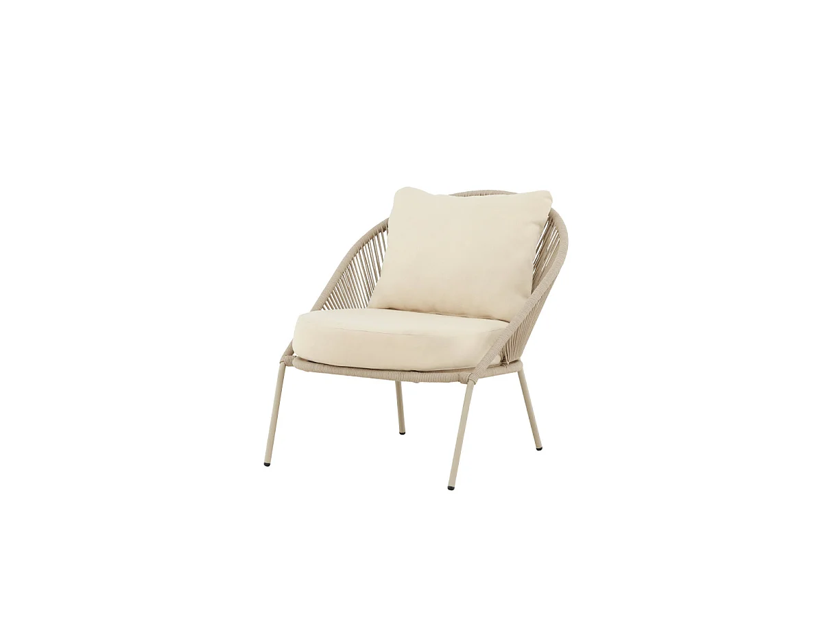 Fauteuil de Jardin Lounge "Lindos" 77cm Beige