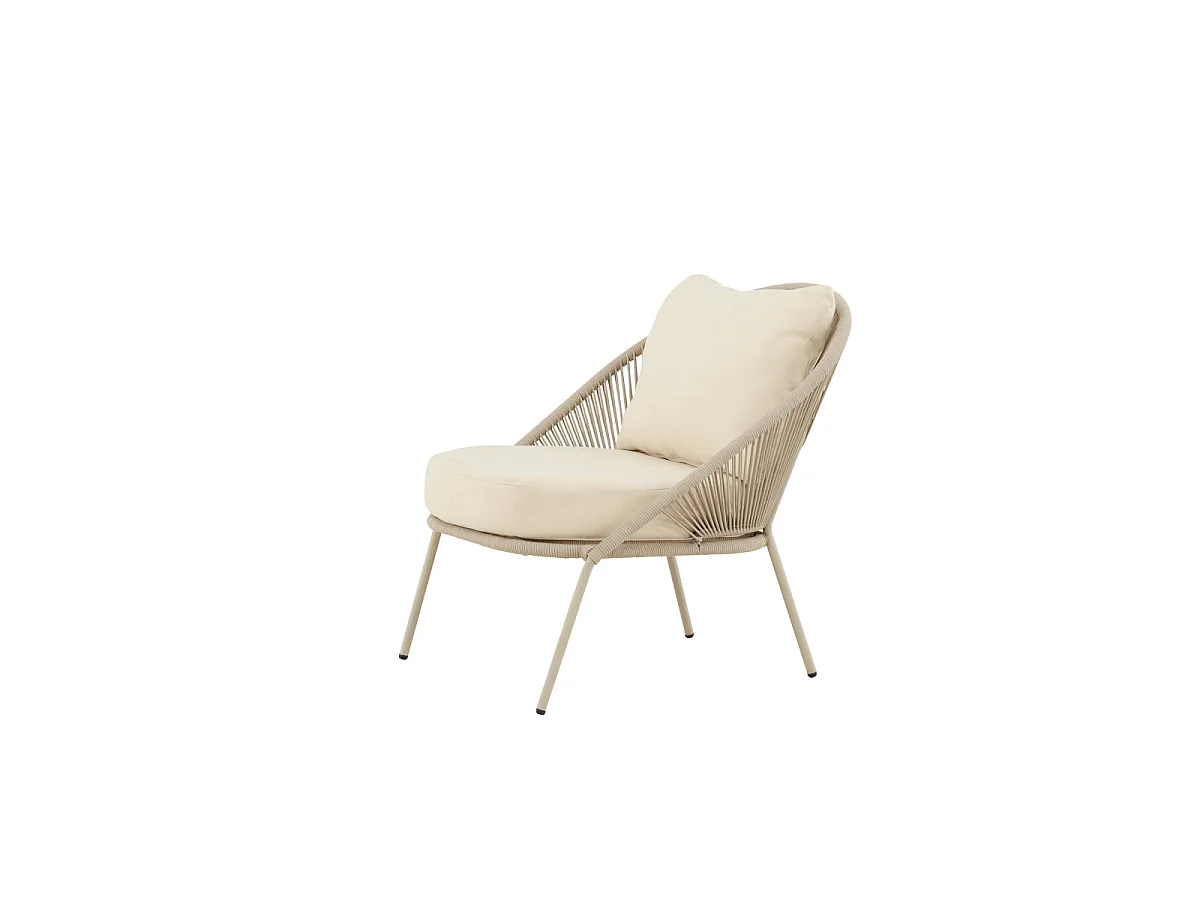 Fauteuil de Jardin Lounge "Lindos" 77cm Beige