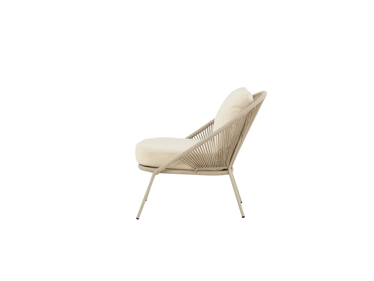 Fauteuil de Jardin Lounge "Lindos" 77cm Beige