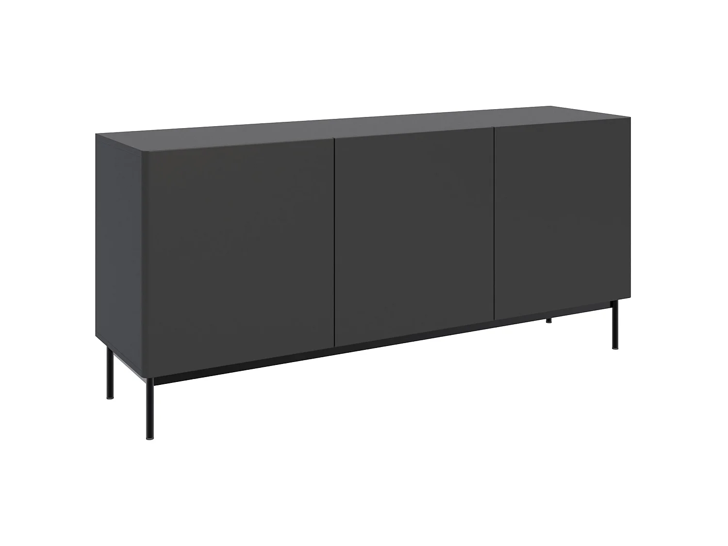 TV-Board 3-türig hoch - Schwarz - 160 cm - Olio