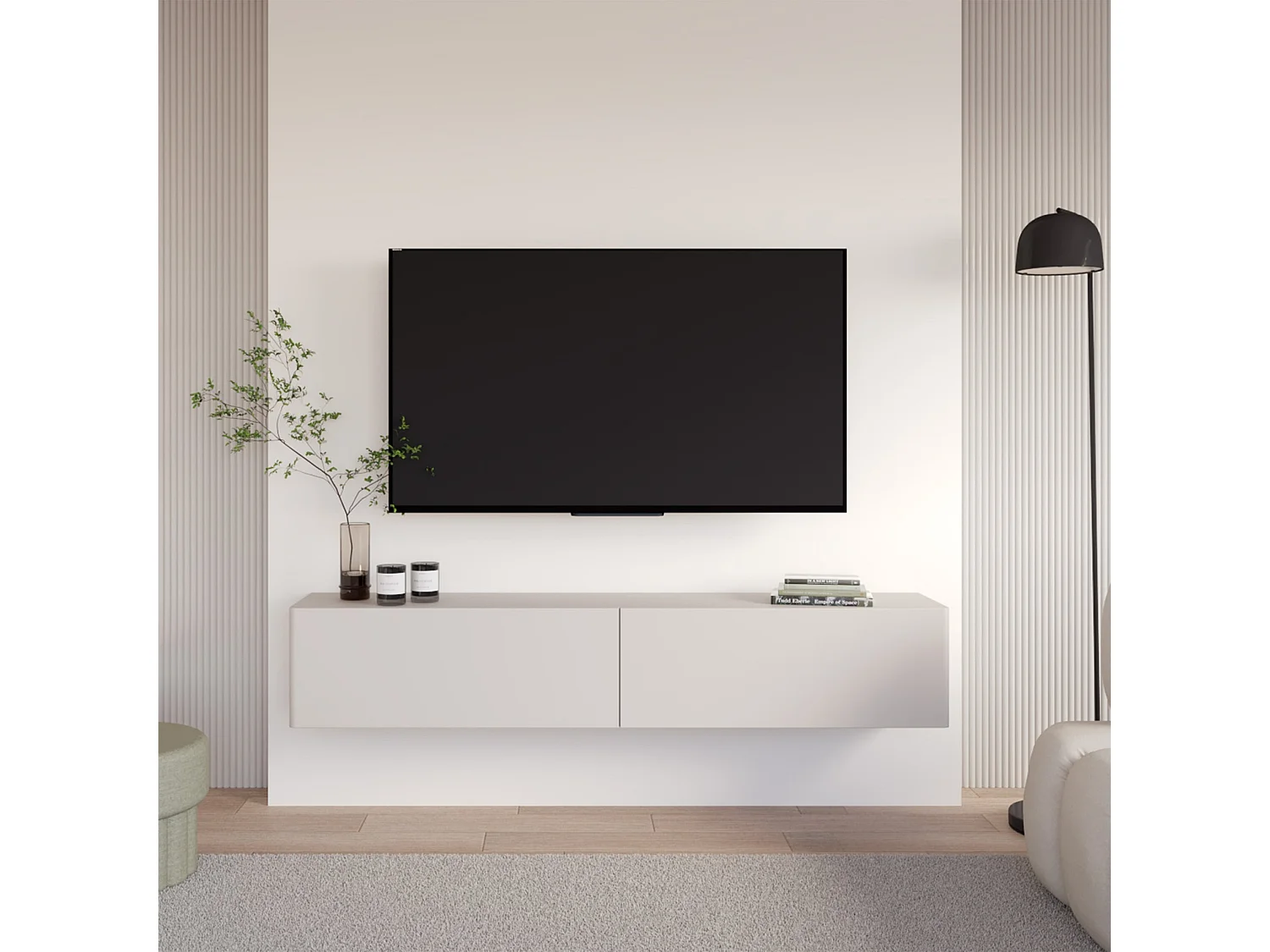 TV-Hängeboard 2-türig - Kaschmir - 175 cm - Olio