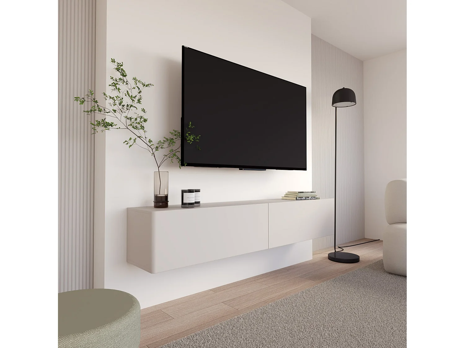 TV-Hängeboard 2-türig - Kaschmir - 175 cm - Olio