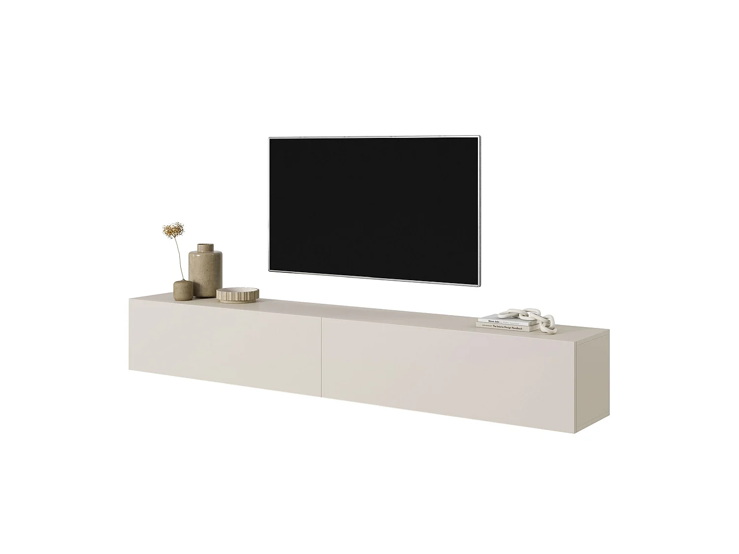 Mobile TV - 200 cm - taupe (grigio-beige) - BISIRA