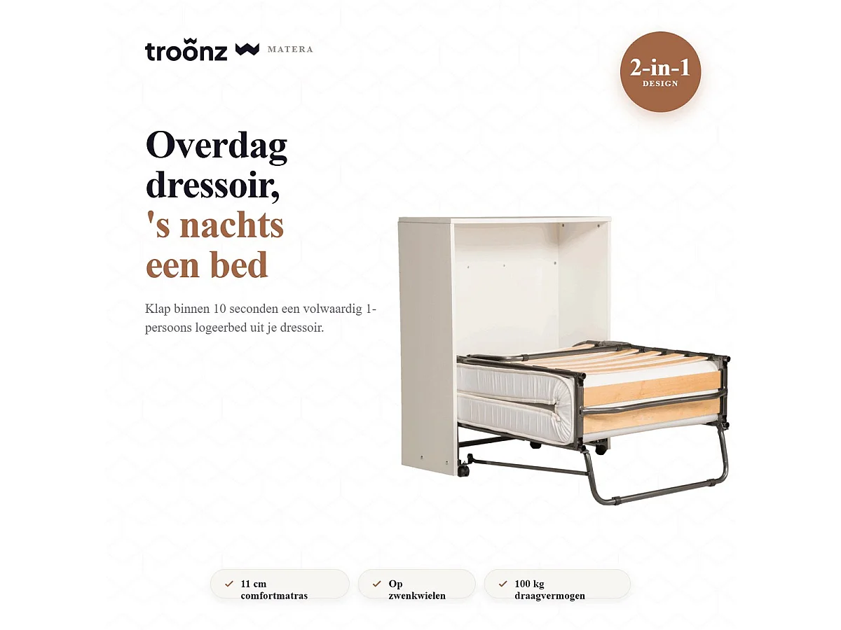 Troonz Opklapbed Matera