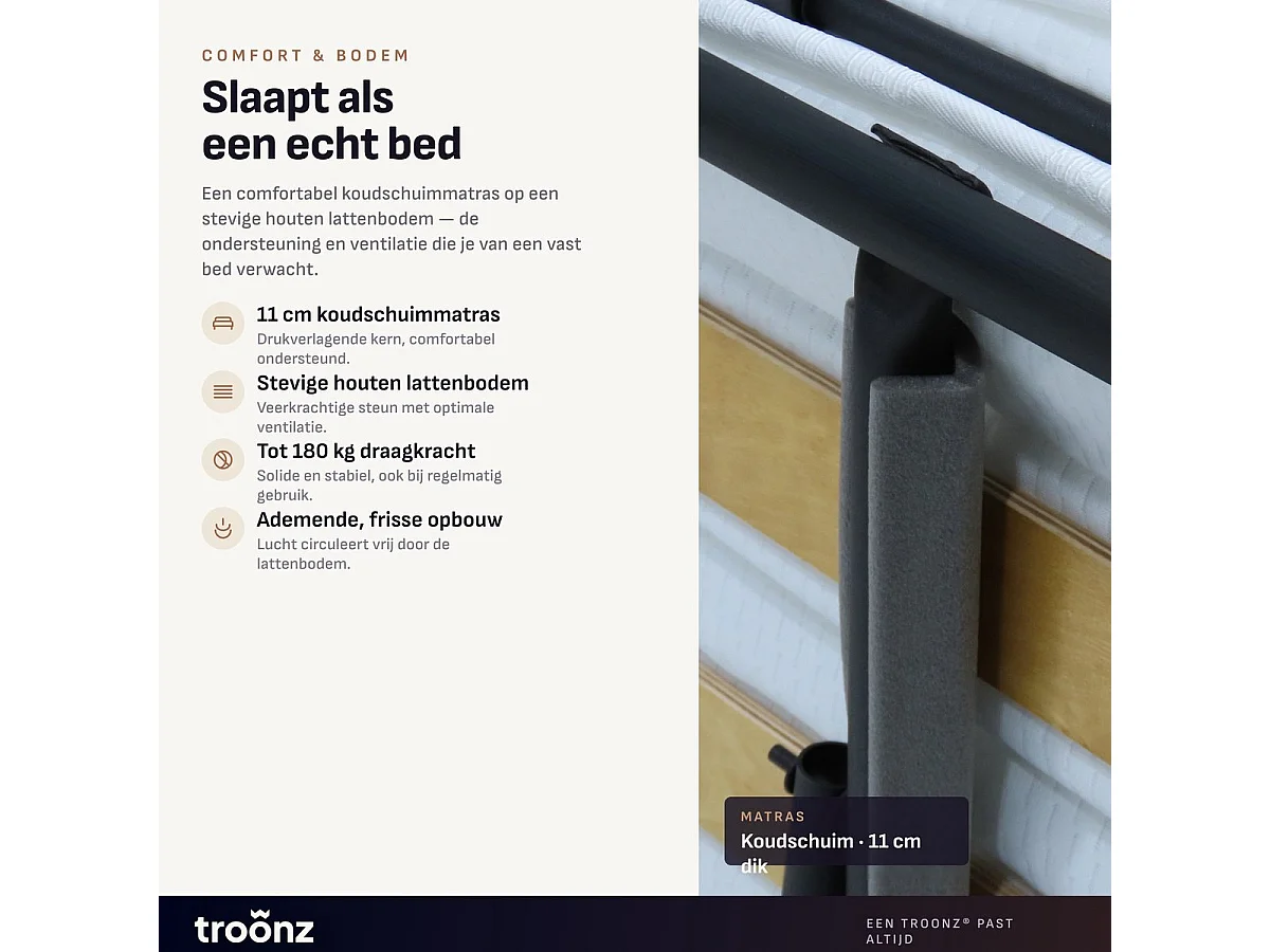 Troonz Opklapbed Verona 140x200