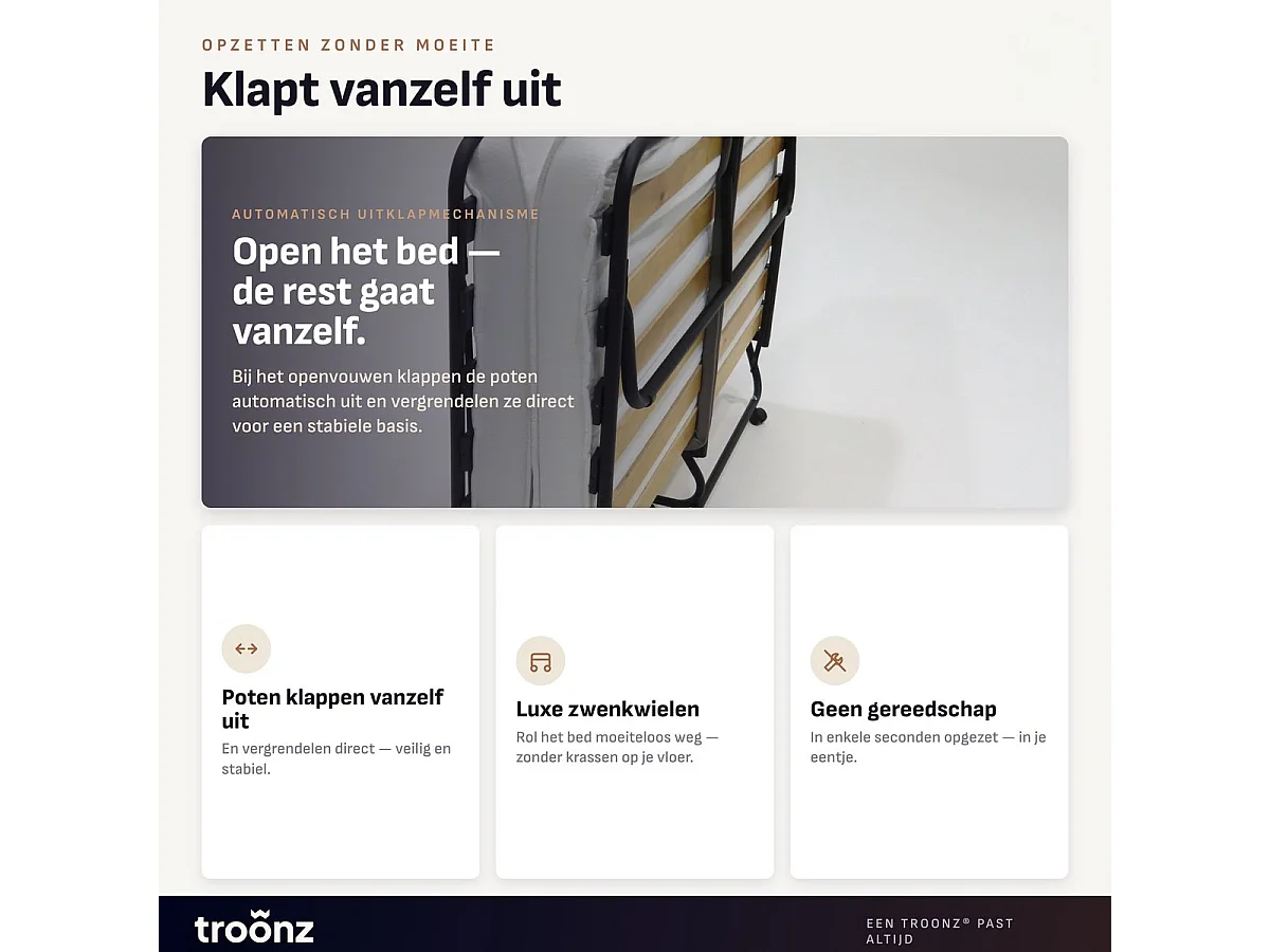 Troonz Opklapbed Verona 140x200