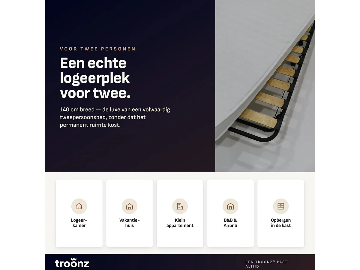 Troonz Opklapbed Verona 140x200
