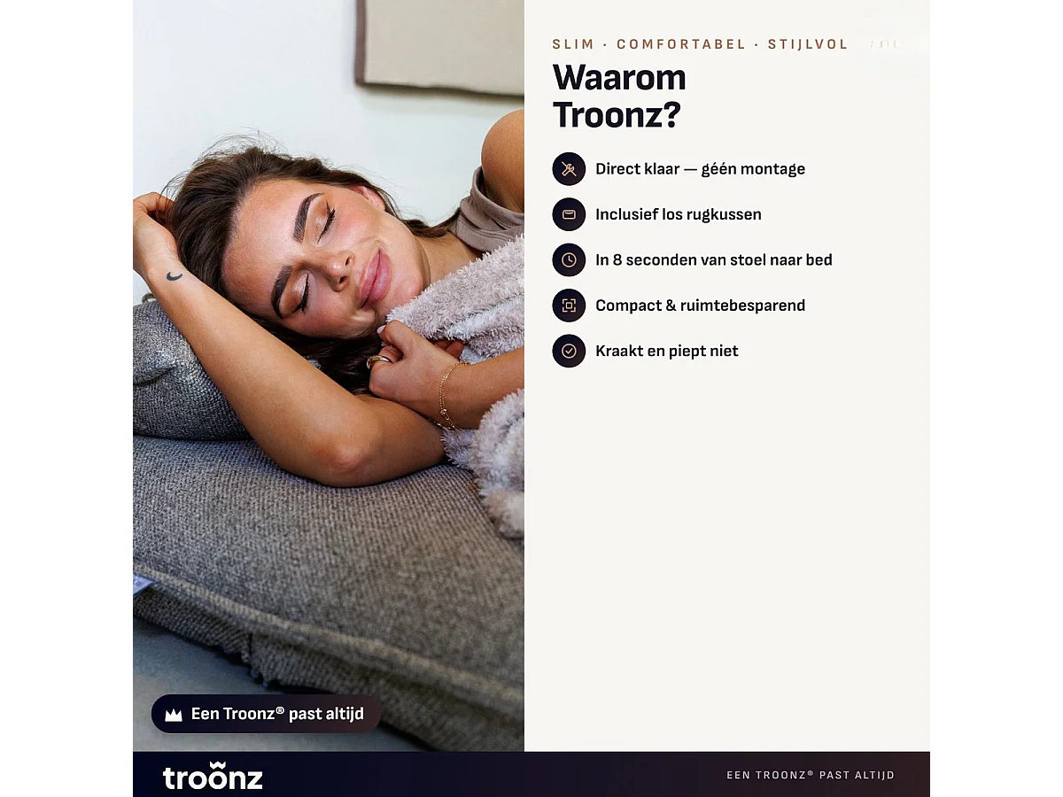 Troonz Slaapstoel Lodi Grijs