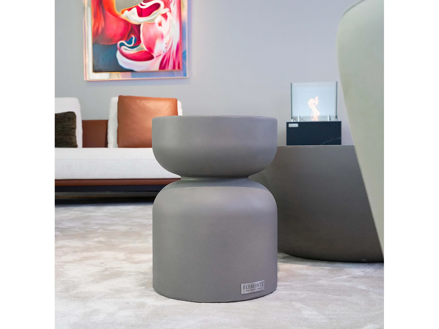 Table d'appoint en béton fibré  35 x 35 x 47 cm