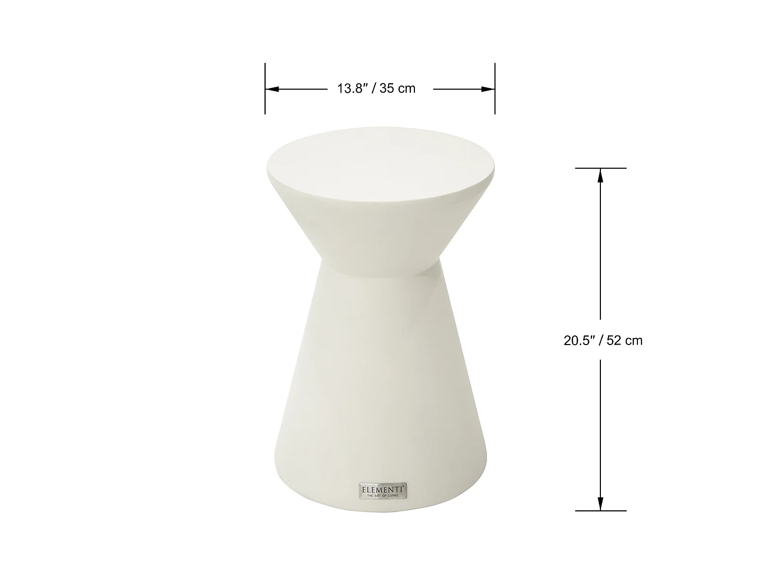 Bijzettafel van beton  35 x 35 x 51 cm
