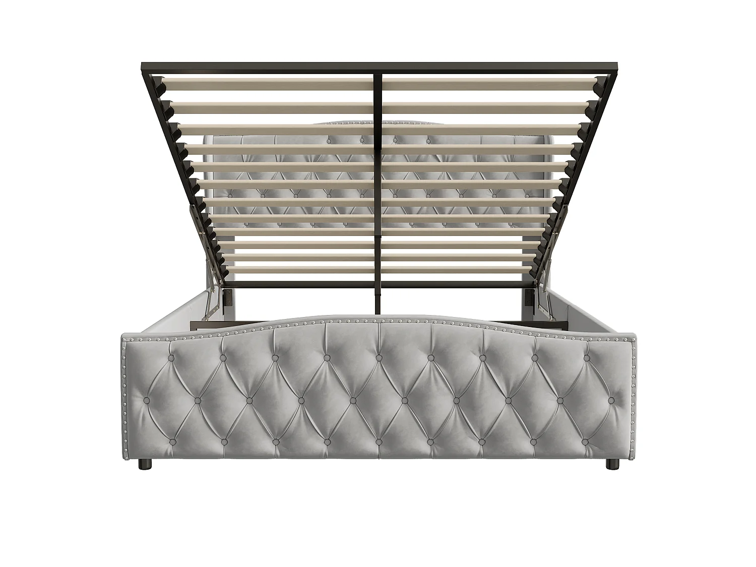 Lit Rembourré 140 X 190 Cm, Lit Double Avec Éclairage LED, Fonction De Chargement USB Type-C Et Tiroir, Lin, Beige
