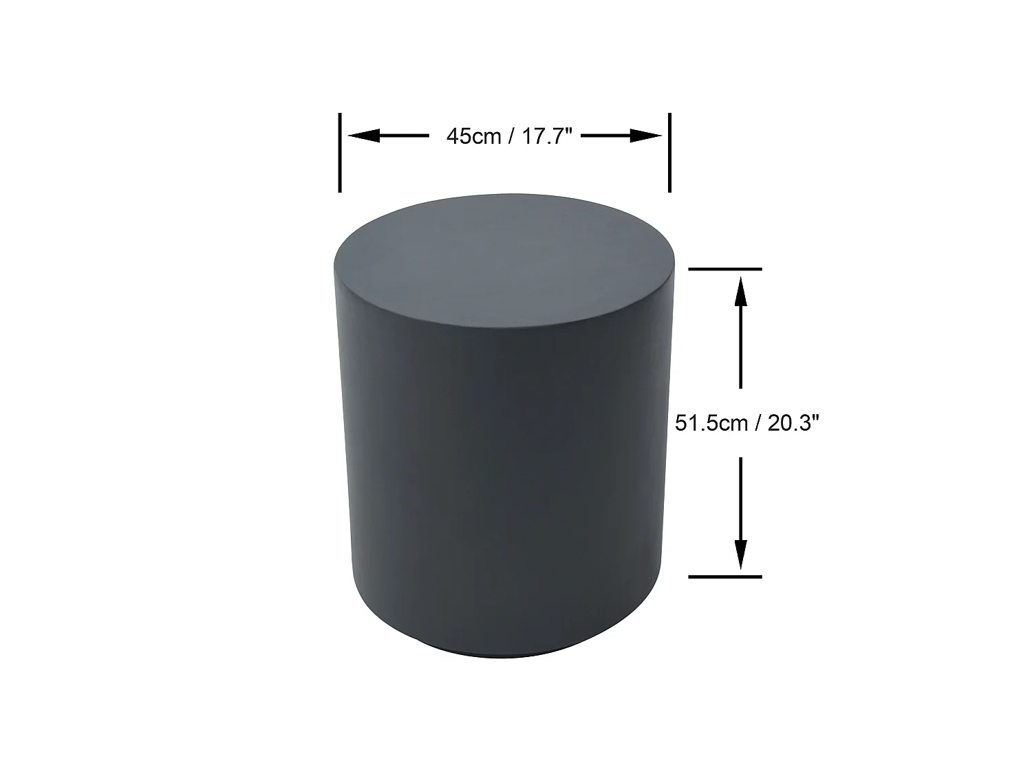 Bijzettafel van beton  45 x 45 x 51 cm