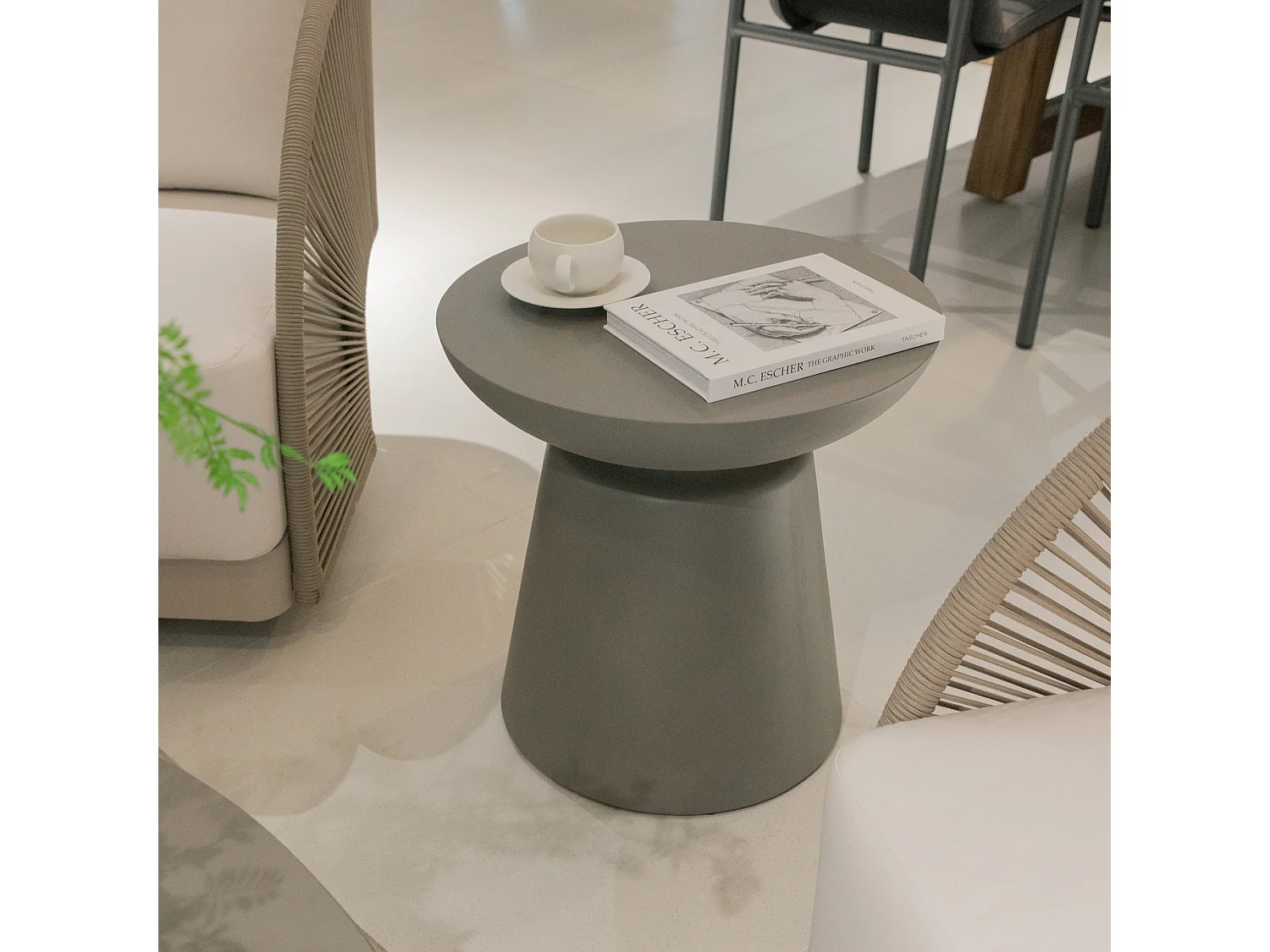 Table d'appoint en béton fibré  51 x 51 x 51 cm