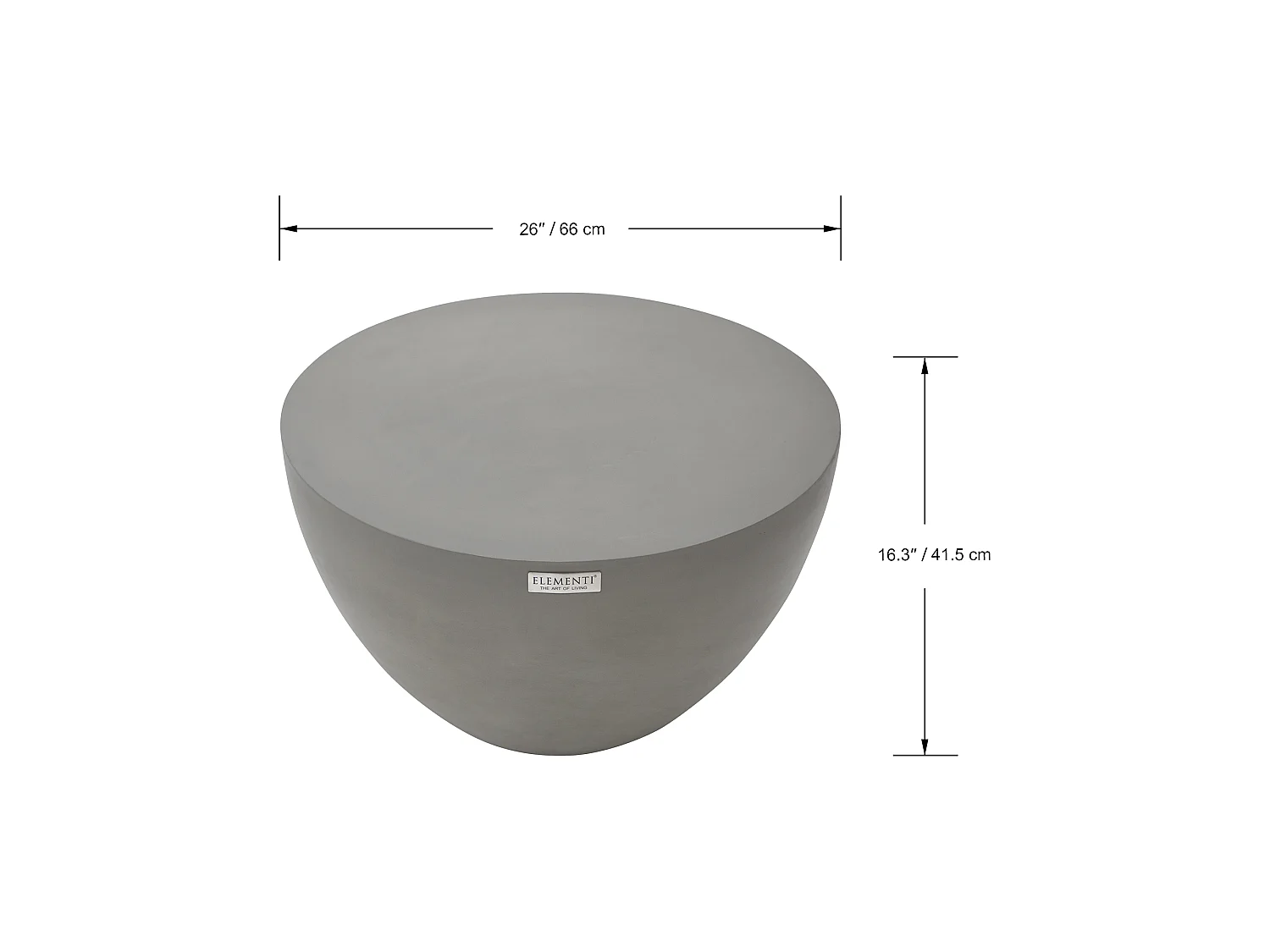 Salontafel van beton 66 x 66 x 41 cm