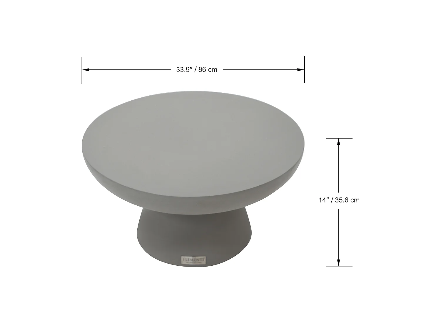 ELEMENTI KYLIX Salontafel 86x86x35.6