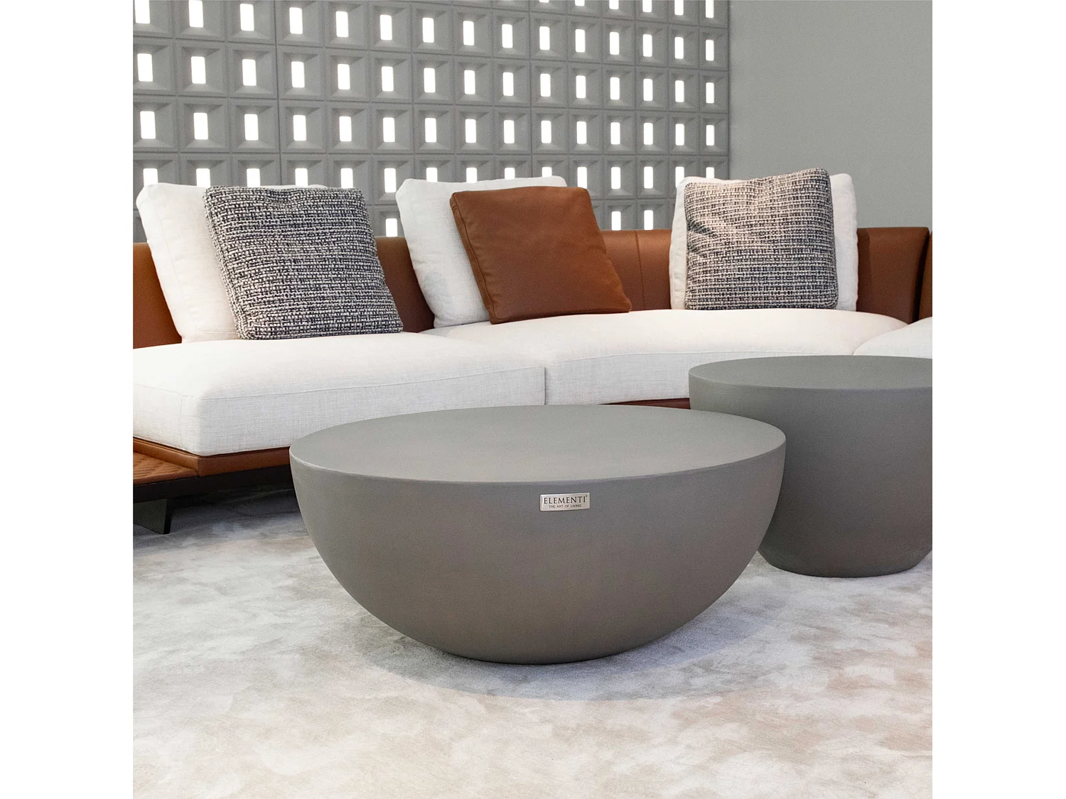 Salontafel van beton 87 x 87 x 35 cm