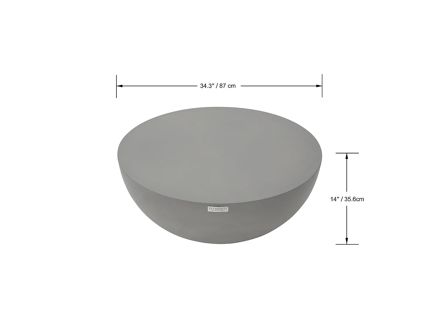 Salontafel van beton 87 x 87 x 35 cm