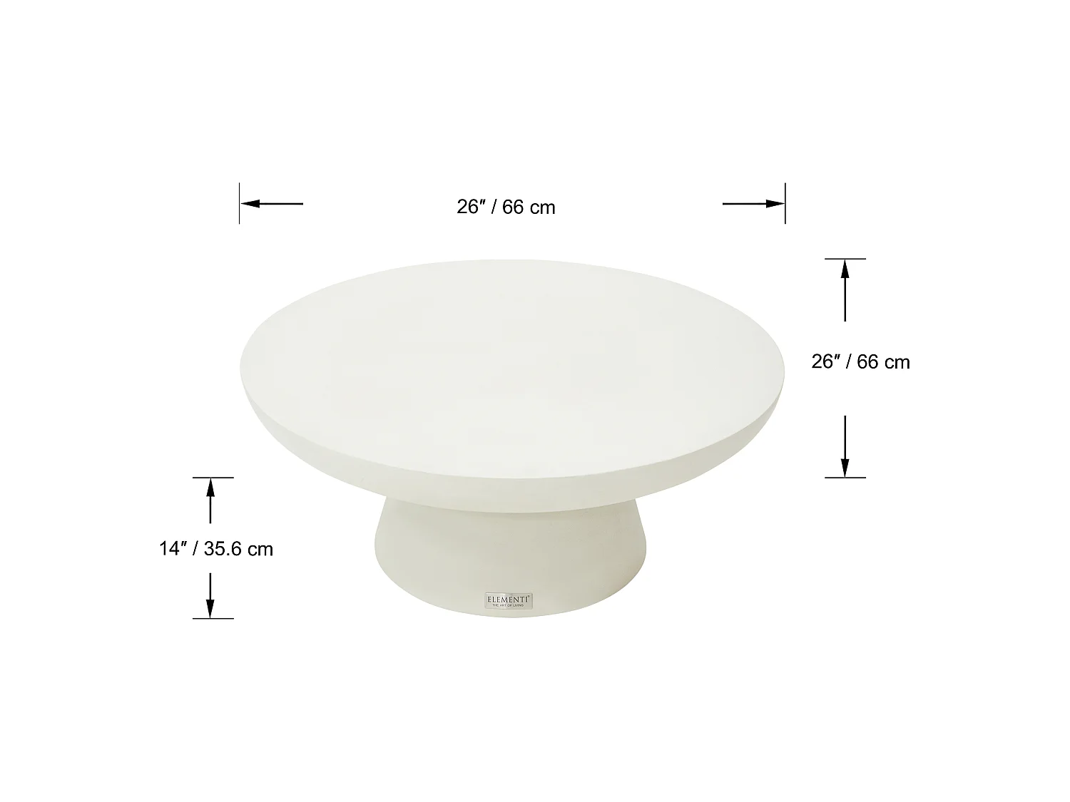 Table basse en béton fibré  66 x 66 x 35 cm