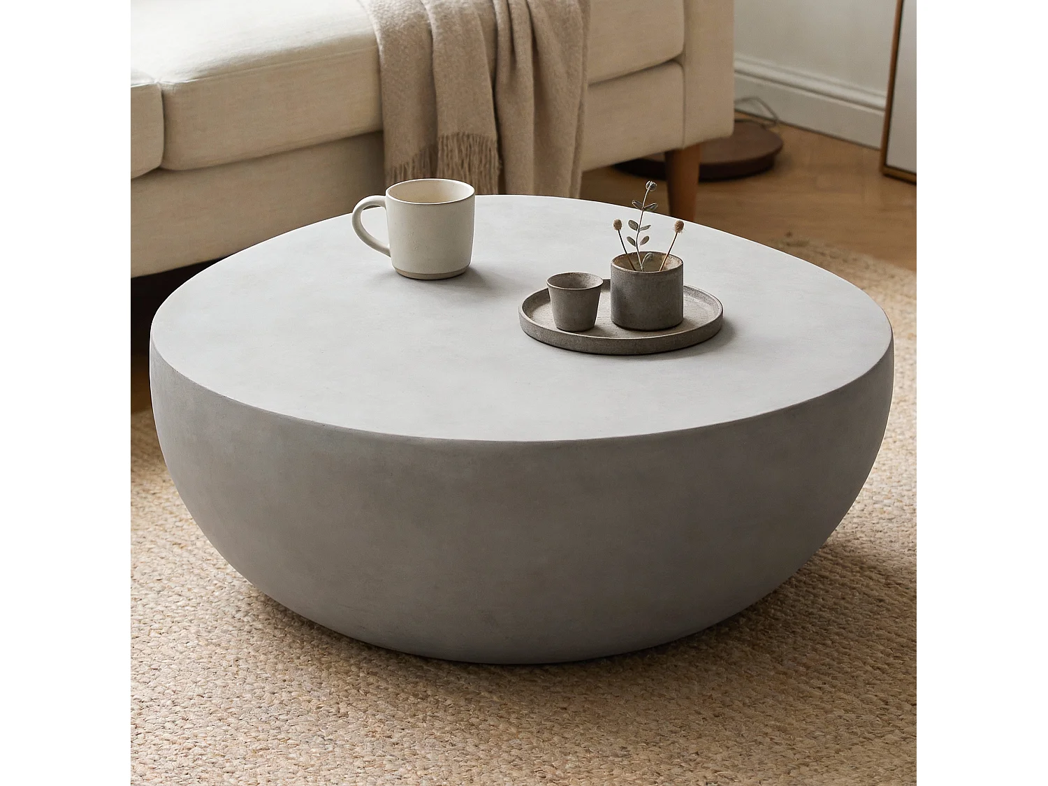 Salontafel van beton 107 x 100 x 41 cm