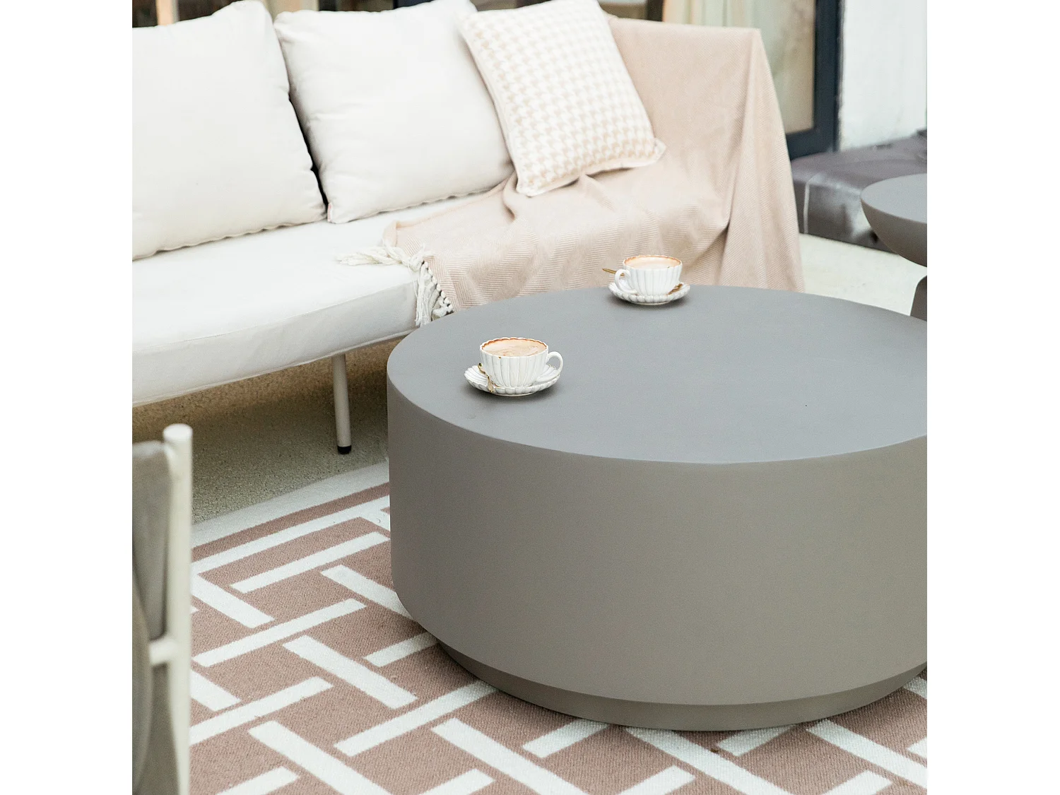 Table basse en béton fibré  86 x 86 x 41 cm