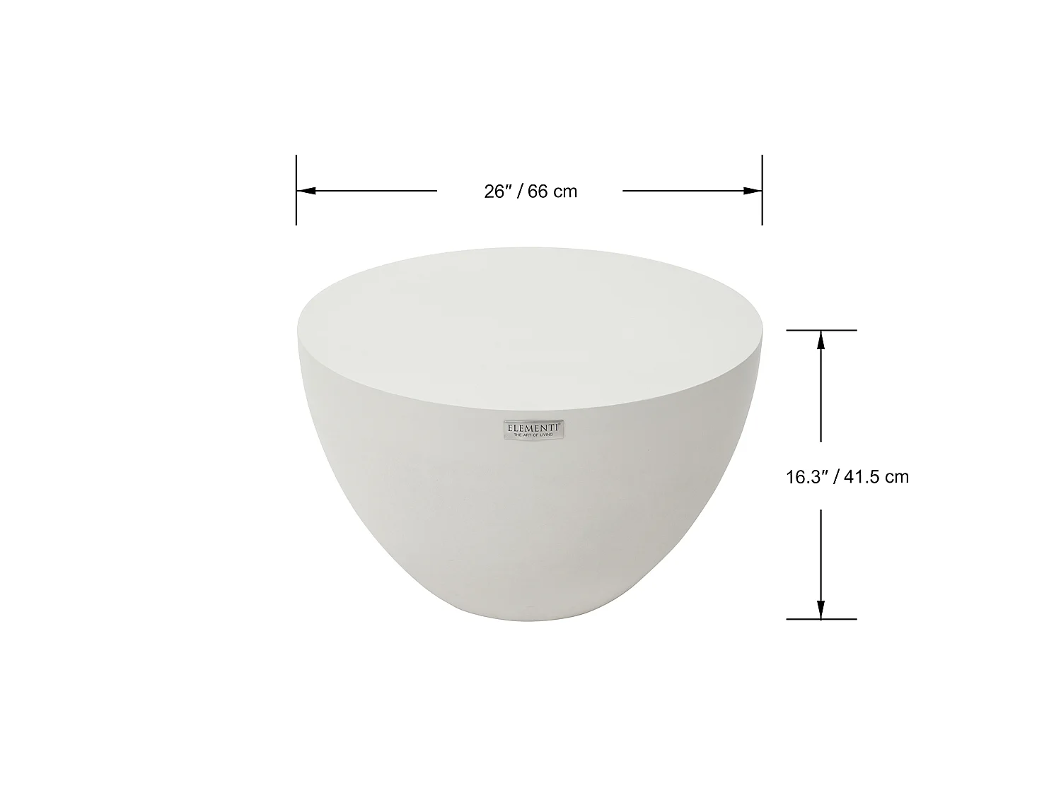 Table basse en béton fibré  66 x 66 x 41 cm