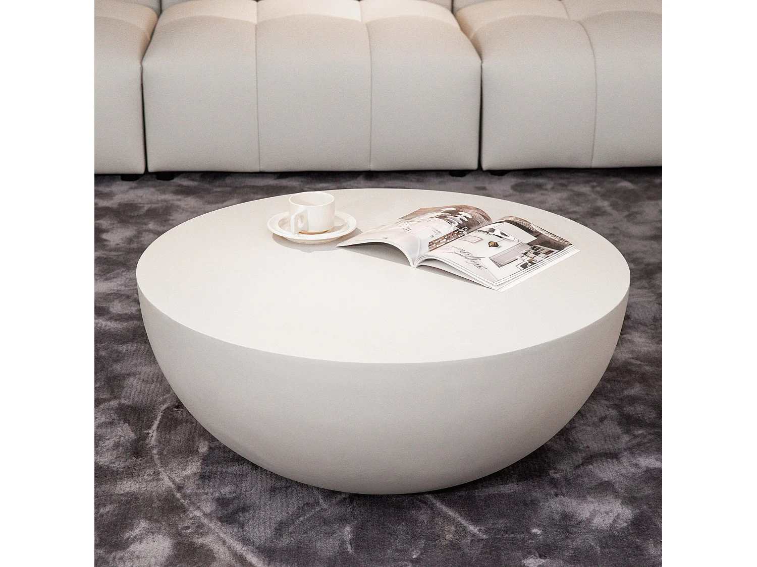 Salontafel van beton 87 x 87 x 35 cm
