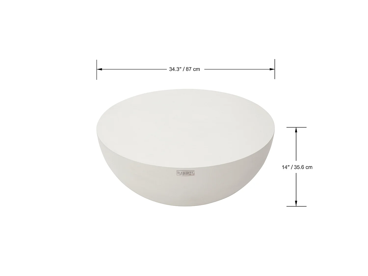 Salontafel van beton 87 x 87 x 35 cm