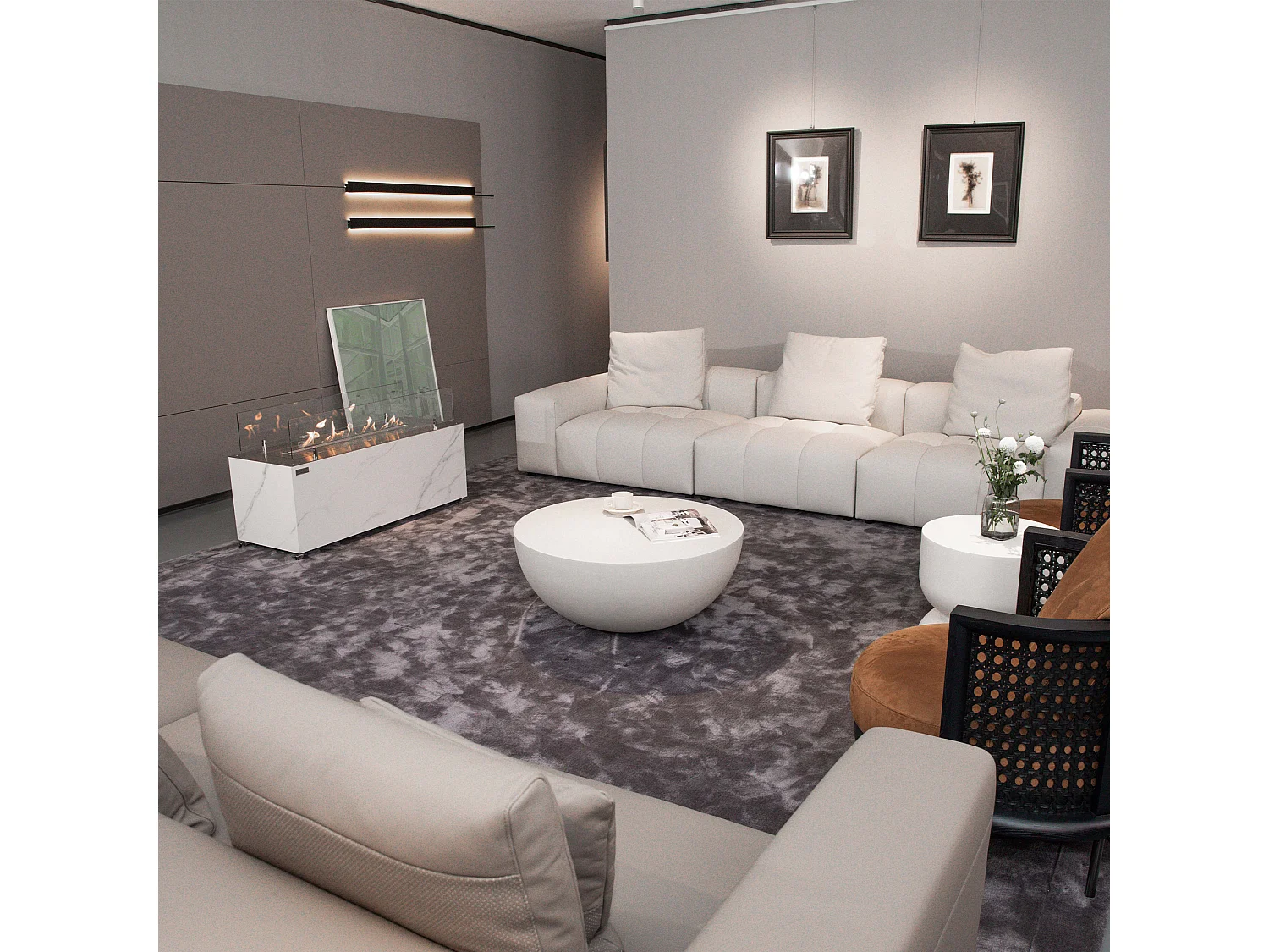 Salontafel van beton 87 x 87 x 35 cm
