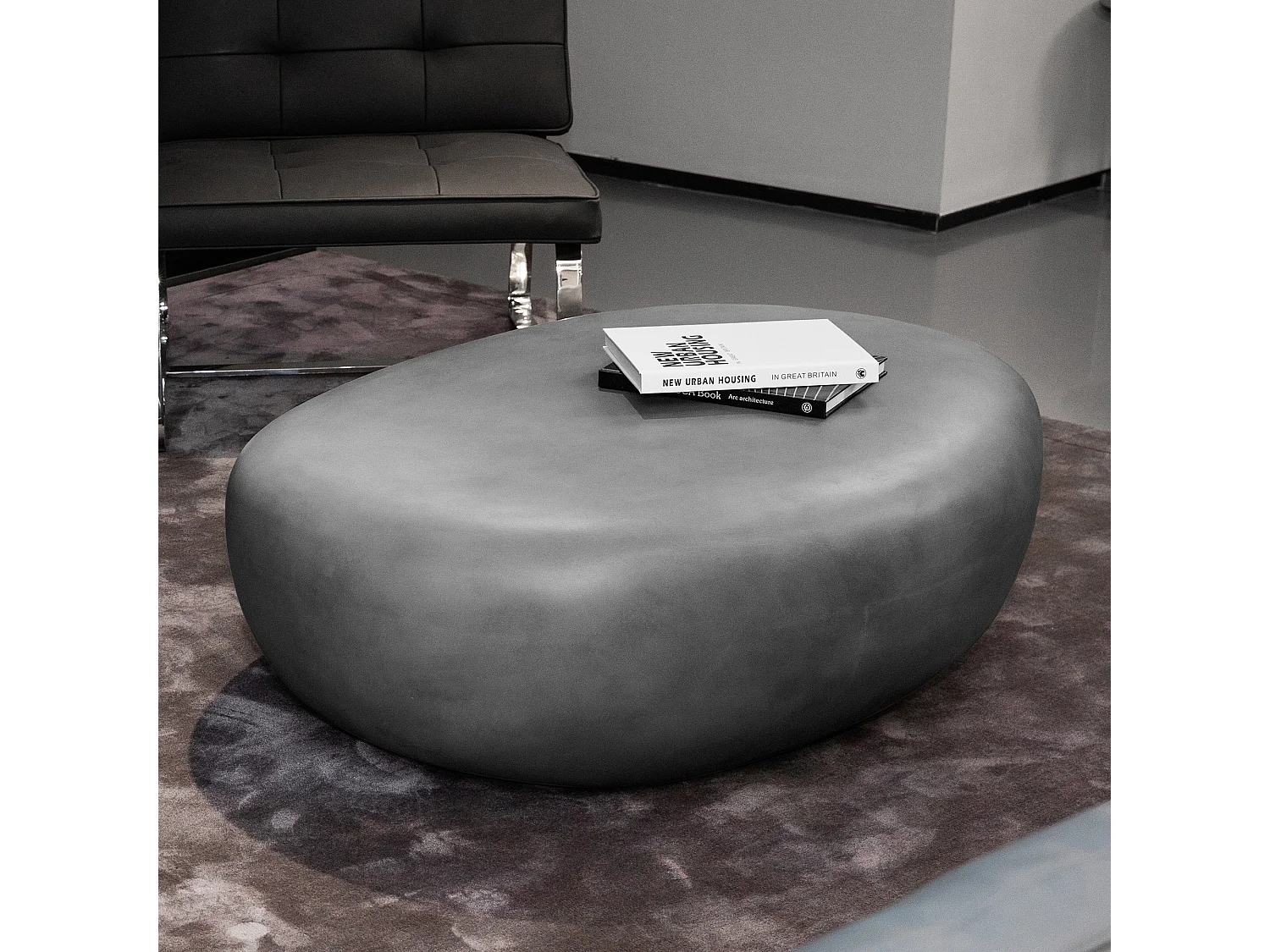 Salontafel van beton 121 x 90 x 35 cm