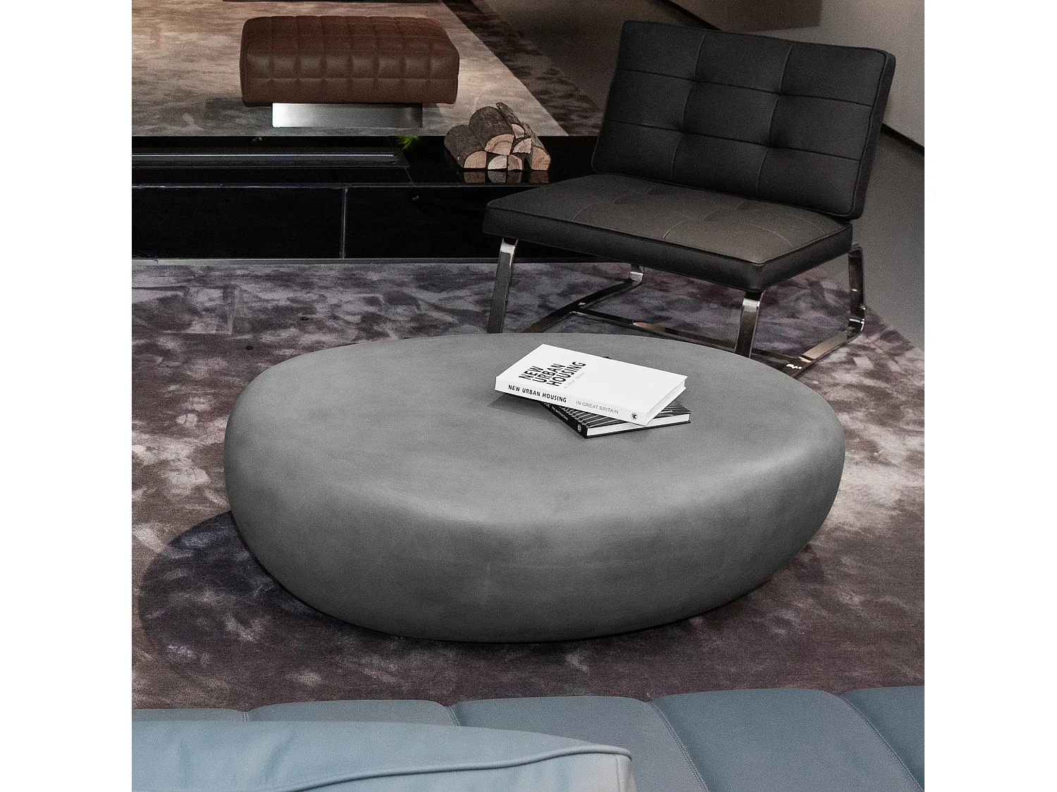 Salontafel van beton 121 x 90 x 35 cm