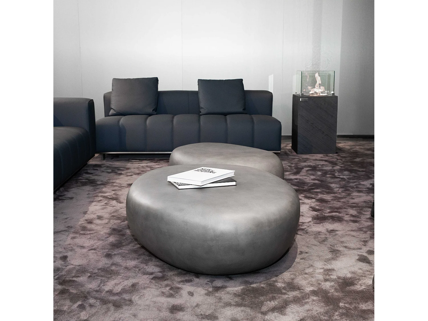 Salontafel van beton 121 x 90 x 35 cm