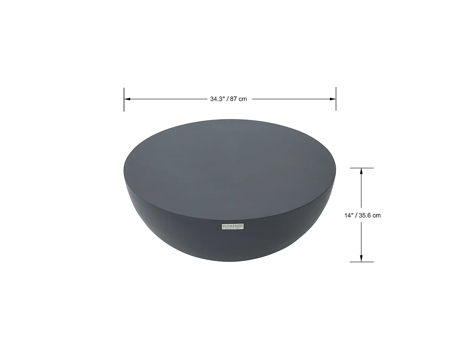 Table basse en béton fibré  87 x 87 x 35 cm