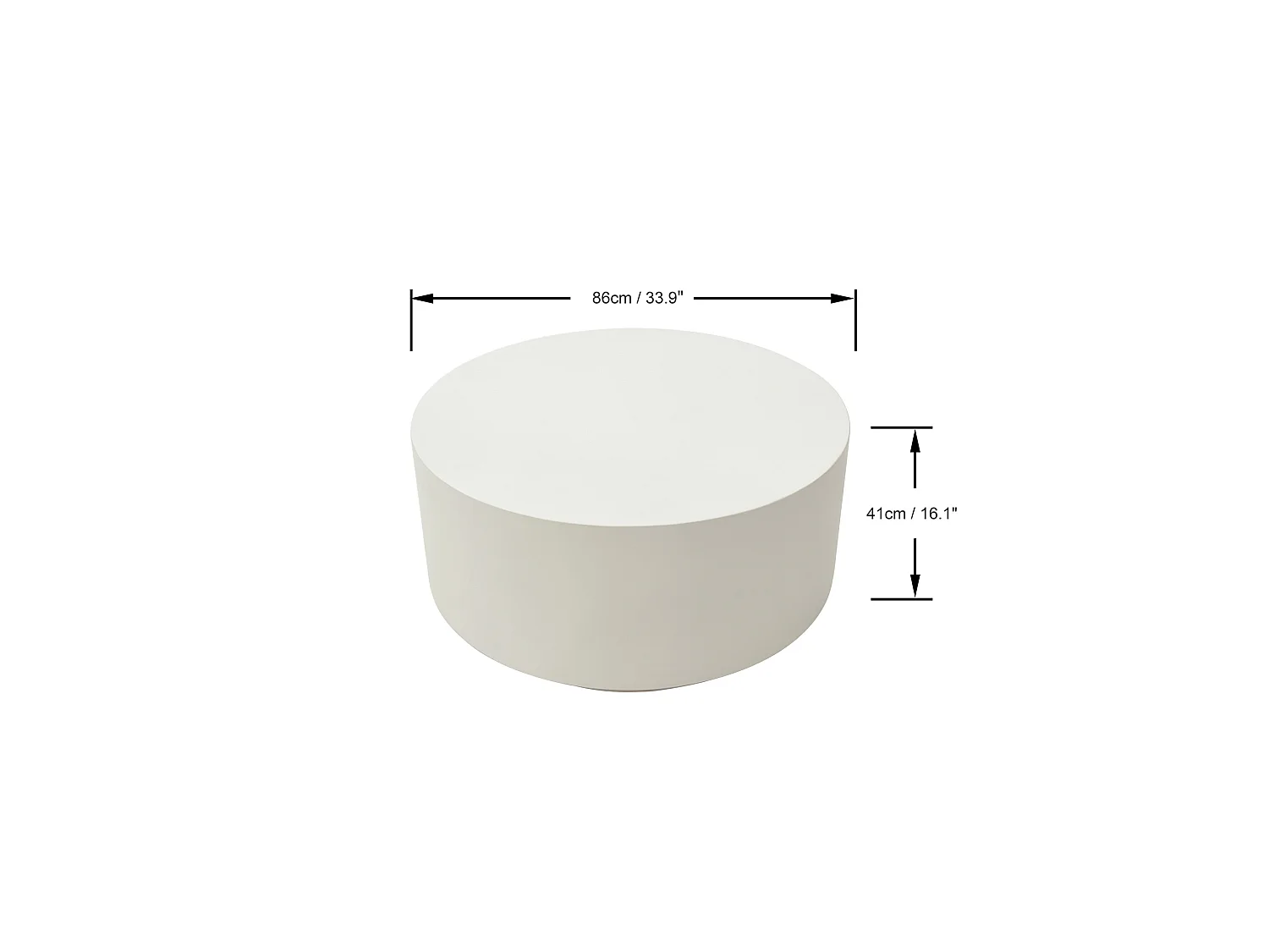 Table basse en béton fibré  86 x 86 x 41 cm