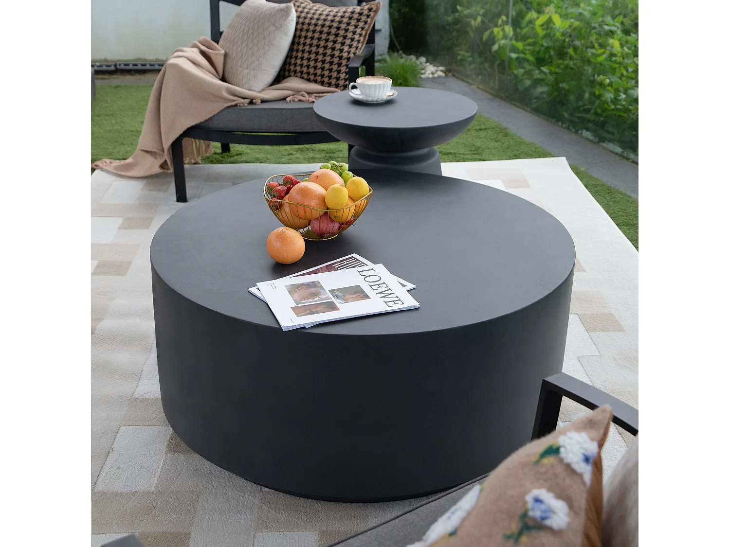 Salontafel van beton 86 x 86 x 41 cm