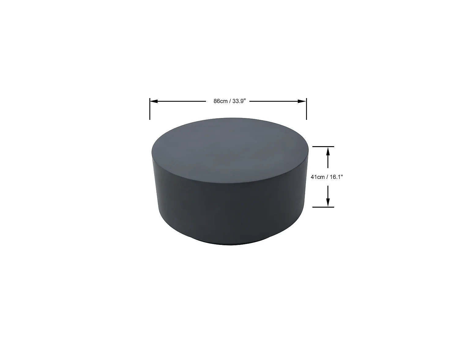 Salontafel van beton 86 x 86 x 41 cm