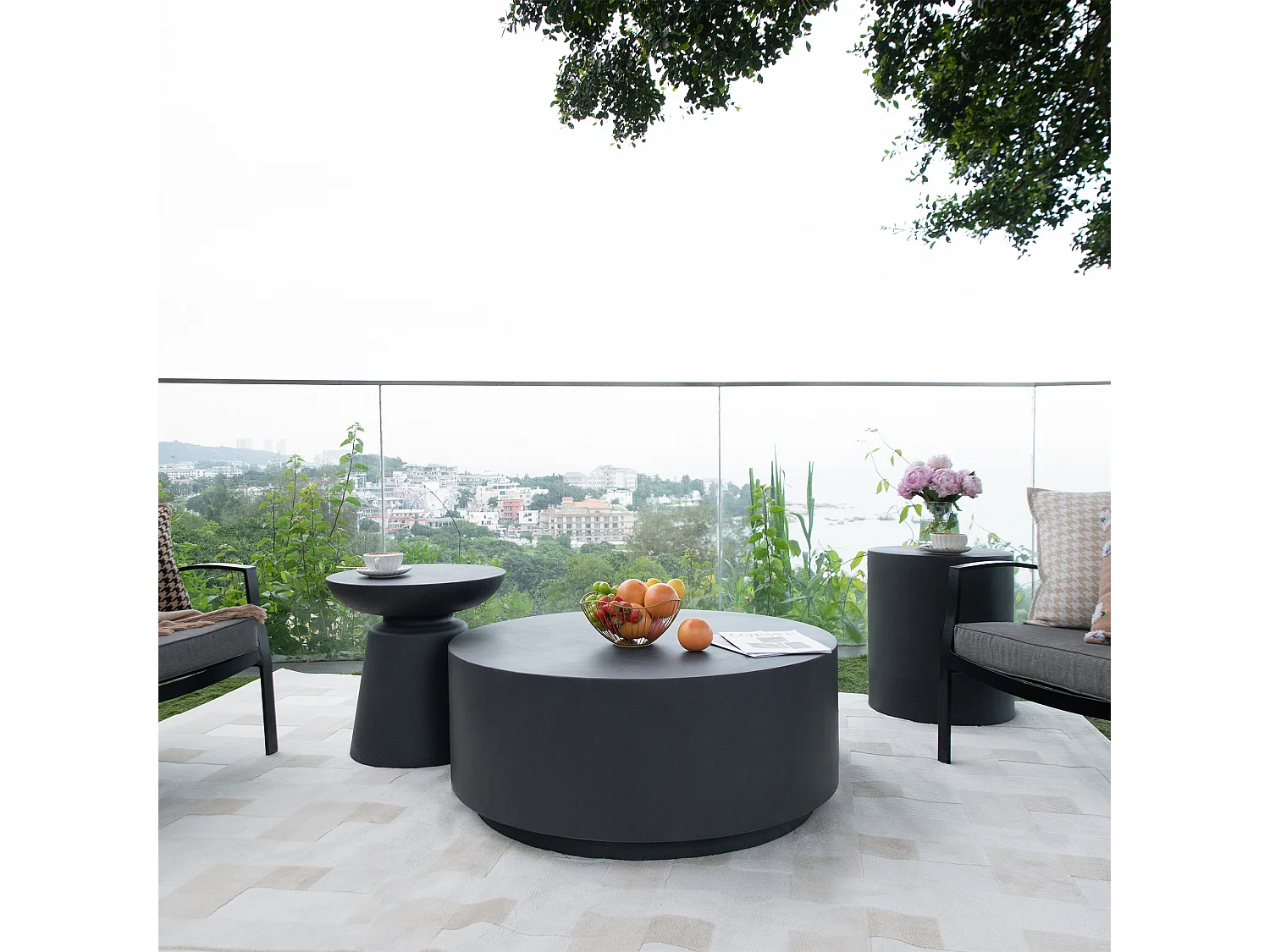 Salontafel van beton 86 x 86 x 41 cm